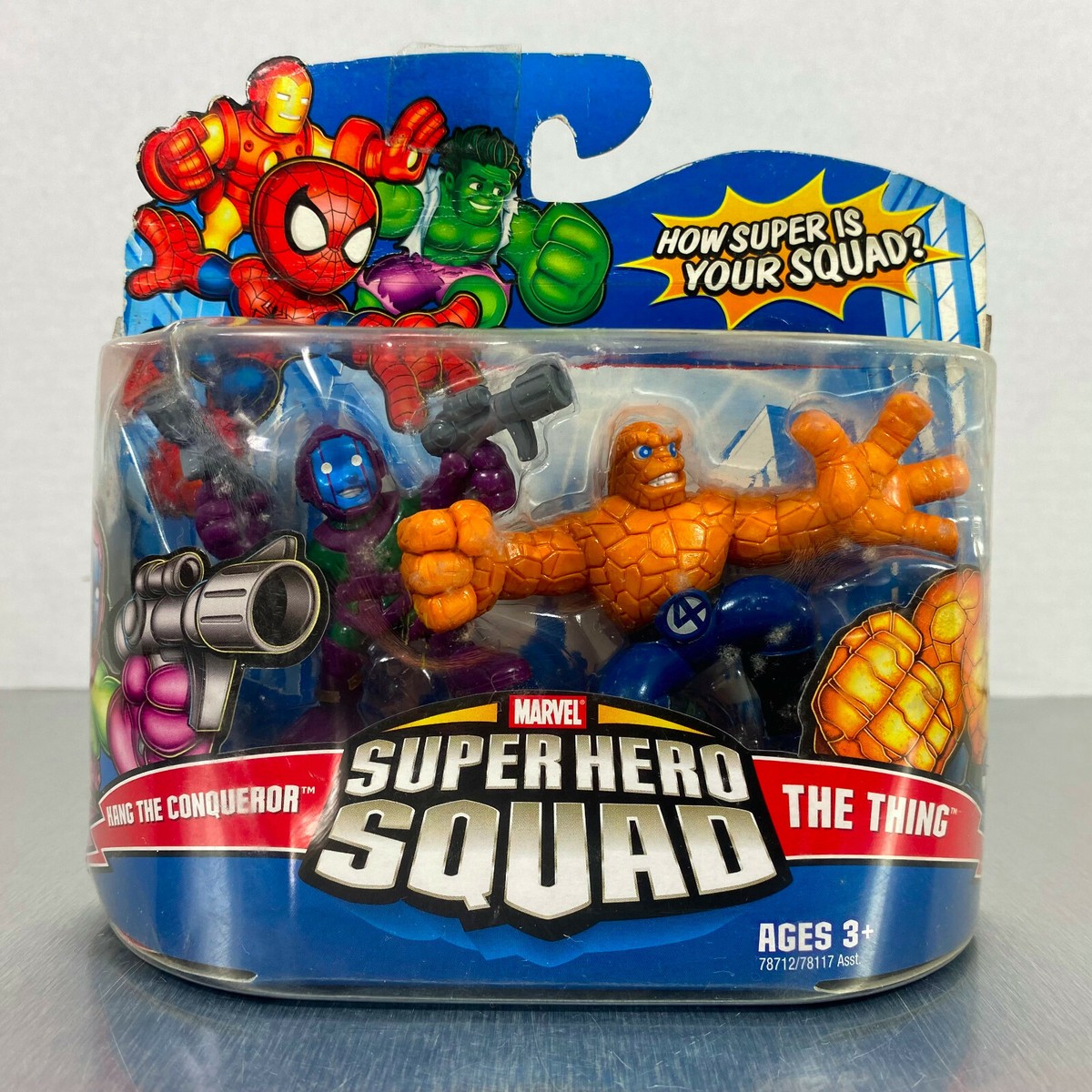 Marvel Super Hero Squad KANG THE CONQUEROR & THING figures Box