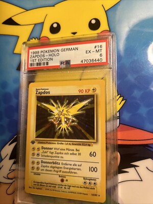 PSA 6 1st Edition Holo Zapdos 1999 Pokemon German | eBay