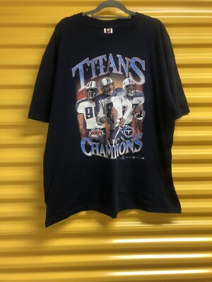 Vintage Tennessee Titans NFL AFC Champions T-Shirt 1999 Sz Xxl | eBay