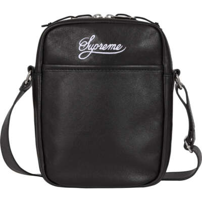 Supreme x Nike Leather Shoulder Bag Black SS25 BRAND NEW IN HAND
