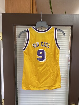 Vintage CHAMPION Nick Van Exel #9 Los Angeles Lakers NBA