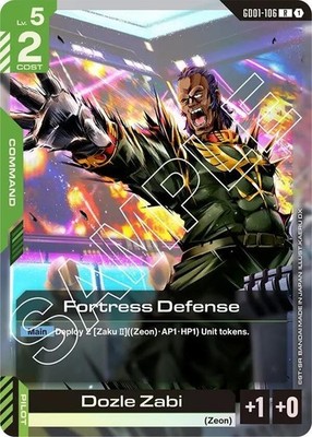 Fortress Defense Foil - GD01-106 NM - Gundam TCG Card Game | eBay
