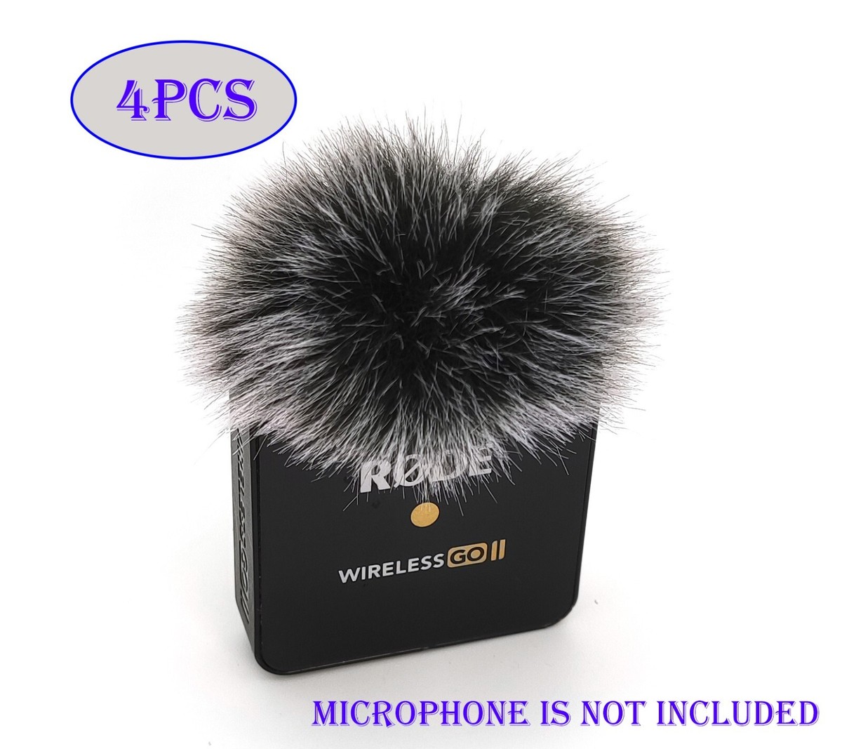 4pcs Furry Windscreen for Rode Wireless GO 2 II mic Wireless GO I