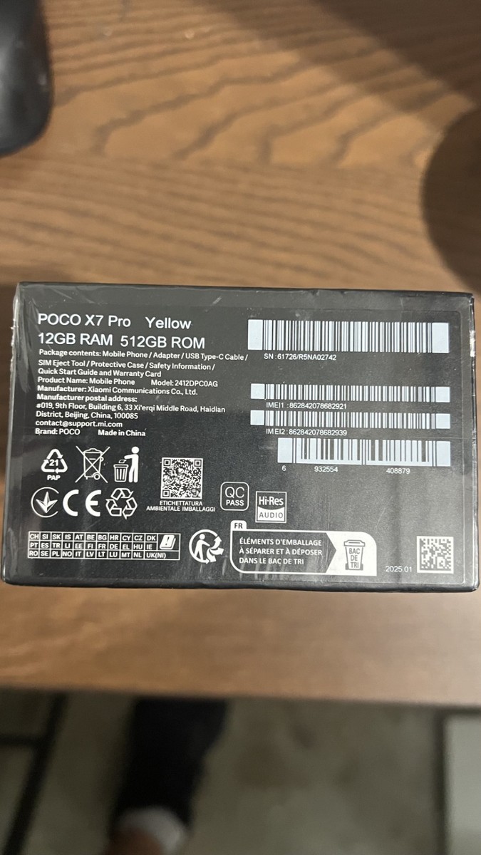Xiaomi POCO X7 PRO 5G Yellow - 12GB RAM - 512GB ROM - Unlocked