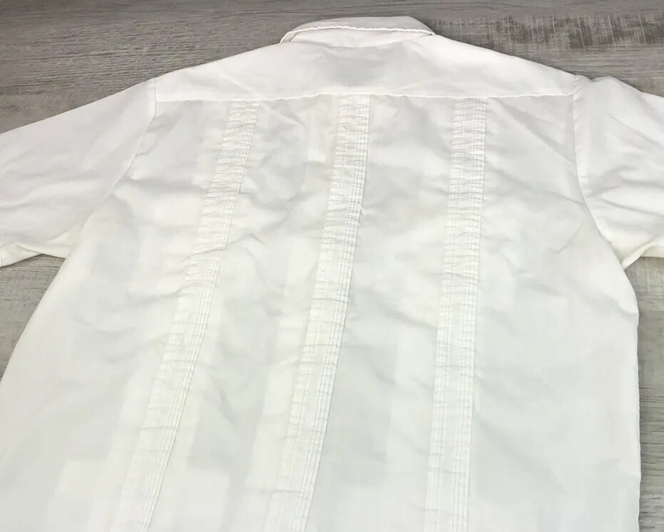 Vintage Mexican Wedding Shirt The Genuine Haband Guayabera Zip Up