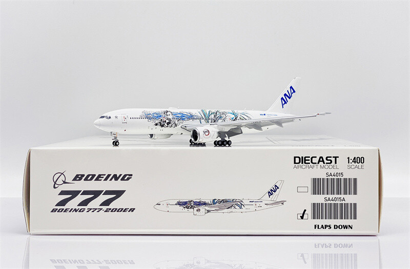 JC Wings ANA for Boeing 777-200ER JA745A Flaps Down 1/400 Plane