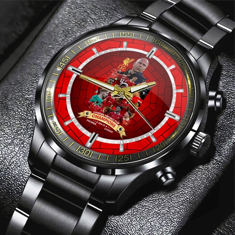 Liverpool FC Black Stainless Steel Watch | eBay UK
