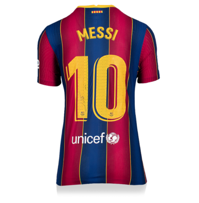 Lionel Messi FC Barcelona MATCH ISSUED Signed Jersey GOAT - ICONS