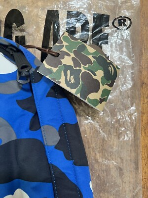A BATHING APE BAPE x PORTER Backpack WARM UP CAMO DAYPACK Blue