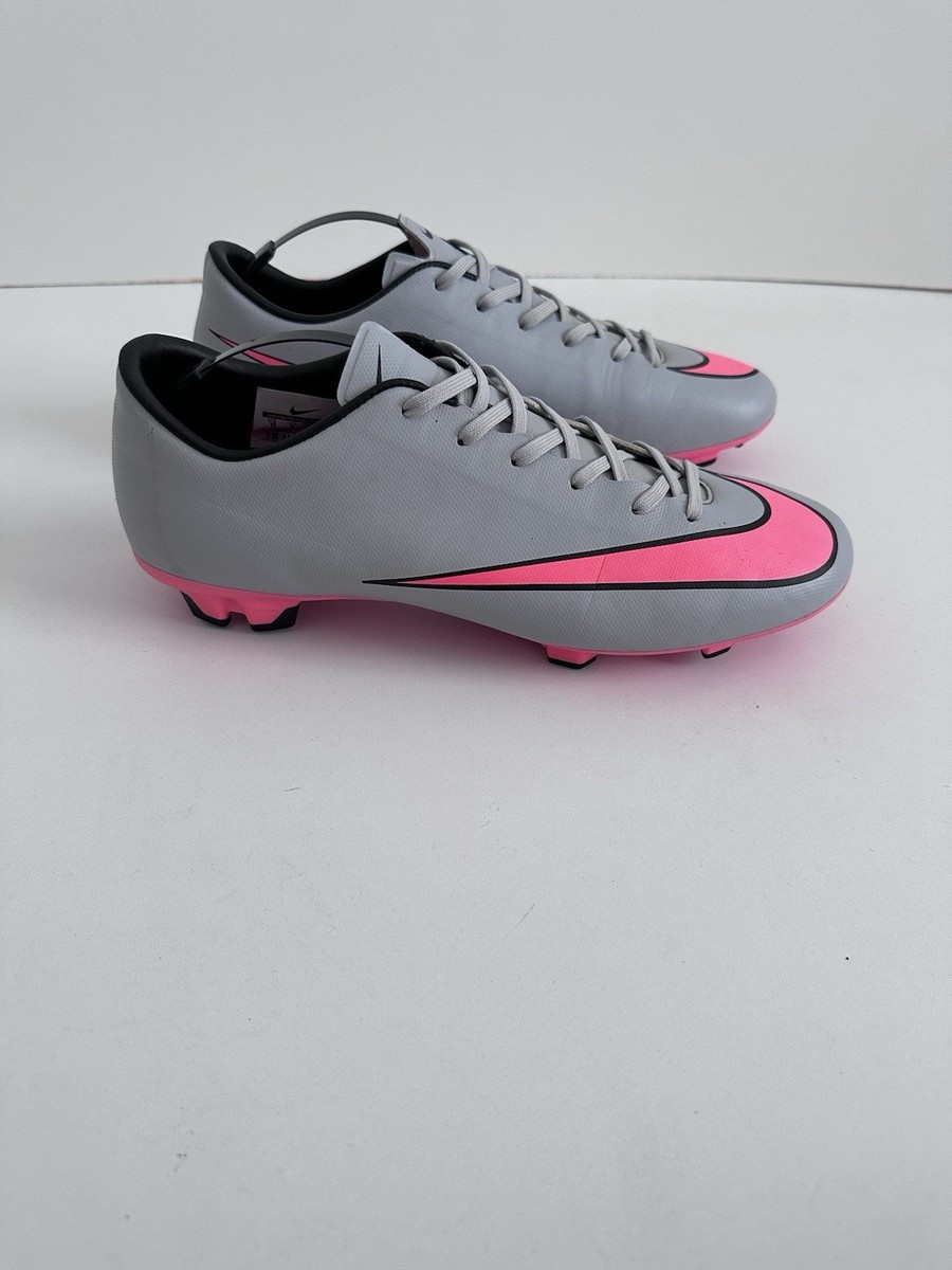 Nike Mercurial Victory V FG Gray Pink Football Soccer Cleats Boots