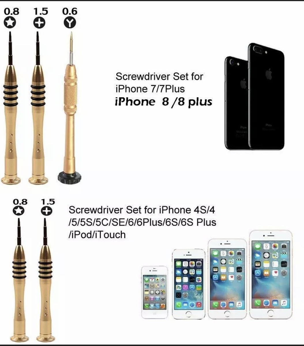 Screwdriver Set Kit For Apple Iphone 8 8 Plus 7 7 Plus 6S 6 Plus