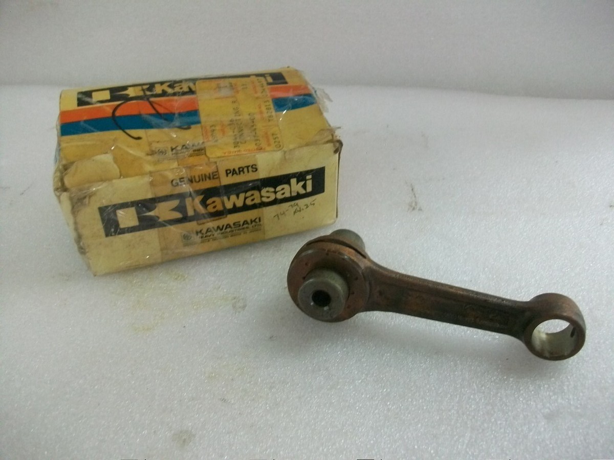 NOS! OEM! 1974-1976 Kawasaki KX125 Rod Kit Crankshaft Rotary Valve