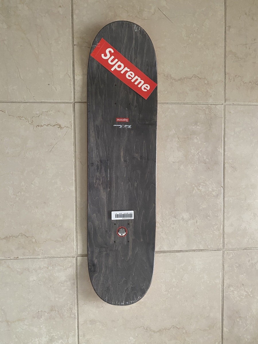 Supreme Chrome Orange Logo Skateboard Deck Size 8.25 Rare Limited