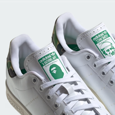 Adidas X BAPE Stan Smith Golf Shoes 'White/Camo Green' (IG5916