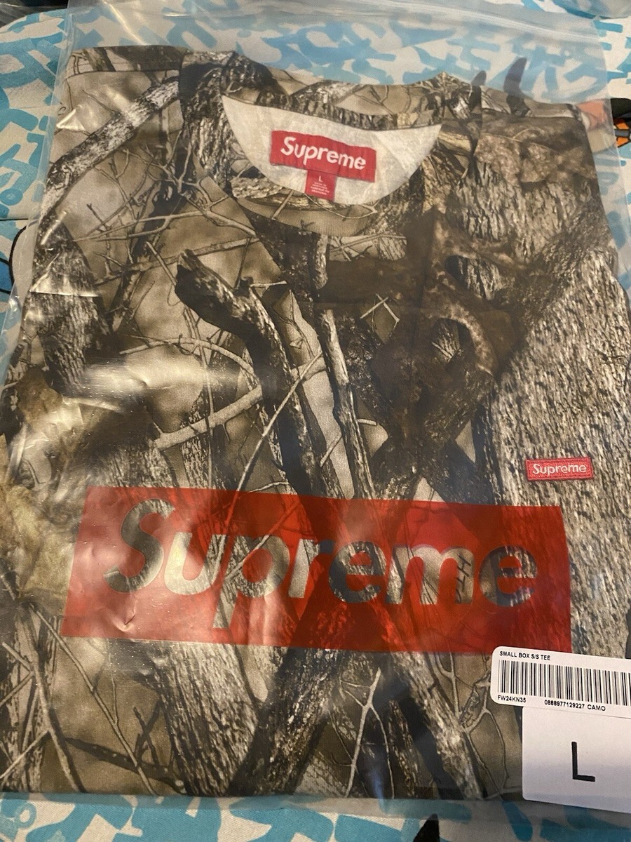 Supreme Small Box Logo Tee FW24 TrueTimber HTC Fall Camo Size