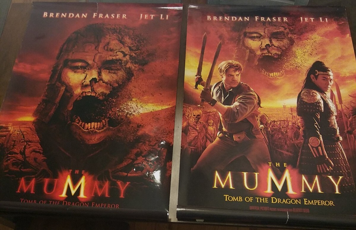 2 The Mummy 3 Tomb Dragon Emperor 27x40 Movie poster lot Brendan