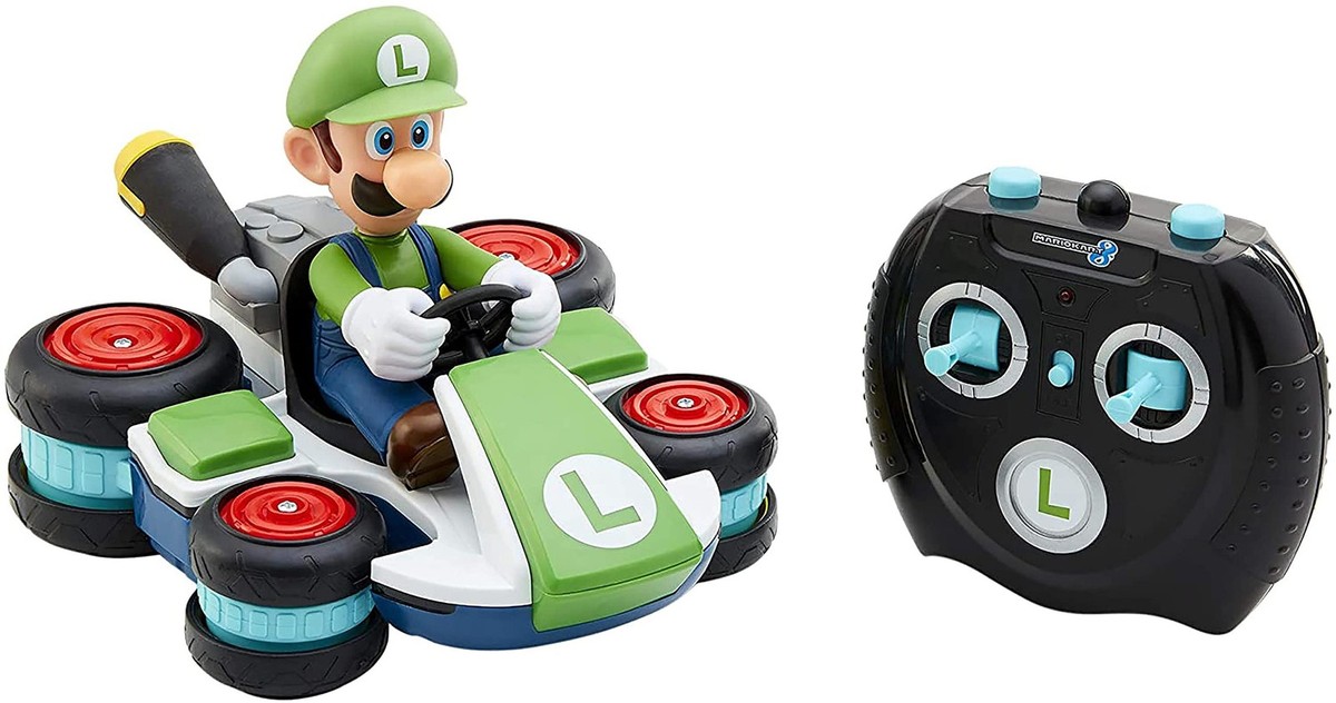 Super Mario 08988-PLY Nintendo Mario Kart 8 Luigi Mini Anti