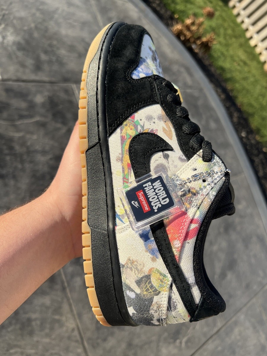 Size 9.5 - Nike SB Dunk Low x Supreme Rammellzee | eBay