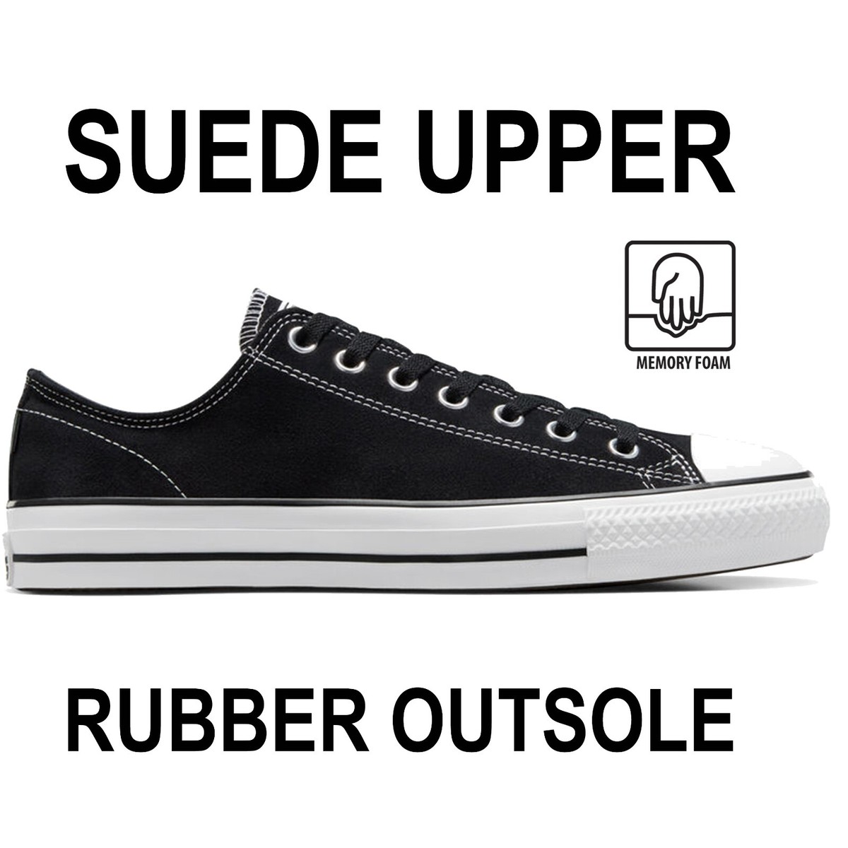 CONVERSE Men's CONS Chuck Taylor All Star Pro Skate Shoes Suede