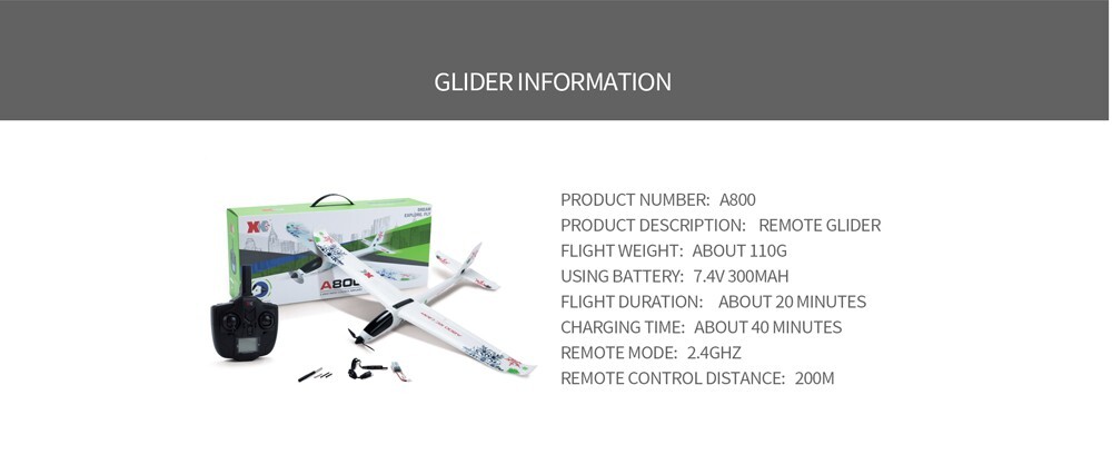Wltoys XK A800 5CH RC Airplane 3D/6G Glider Remote Control Plane
