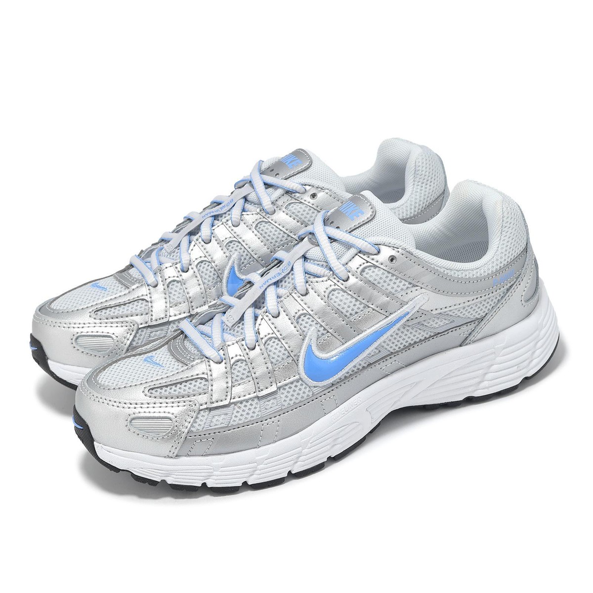 Nike P-6000 GS Metallic Silver University Blue Kids Youth Casual