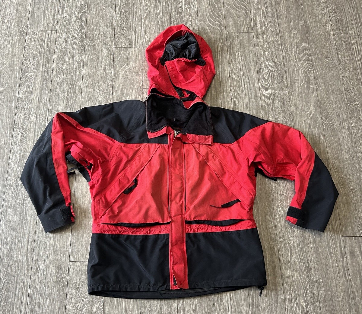 Vintage Marmot Ski Jacket Mens XL Red Black Snowboarding Mountain