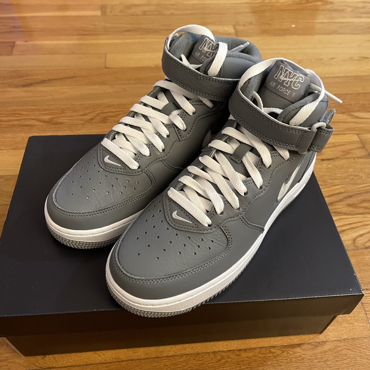 🔥Nike Air Force 1 Mid QS Jewel NYC Cool Grey/White DH5622 001