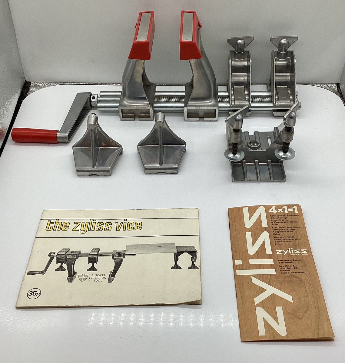 Vtg Zyliss 4 x 1=1 Swiss Bench Vise Clamp Planer Appears Complete