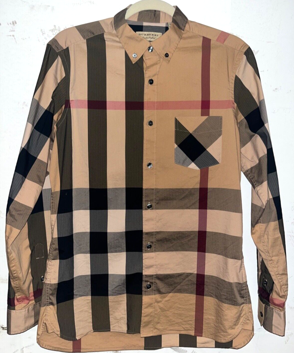 Burberry London Thornaby Check Button-Down Long Sleeve Shirt