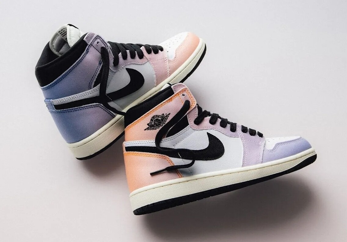 Jordan 1 Retro High OG 'Skyline' White Orange Blue DX0054-805 Mens