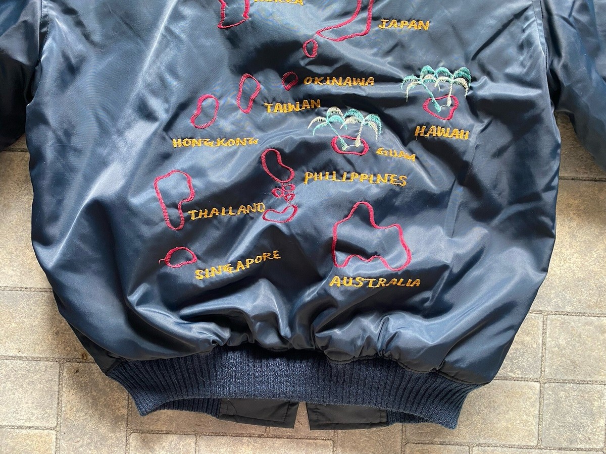Vintage U.S. Navy West-Pac 79-80 Dragon Souvenir Jacket Men's No