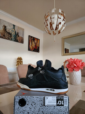 Nike Air Jordan 4 Laser Black Gum Cement Cat Thunder Canvas CI1184