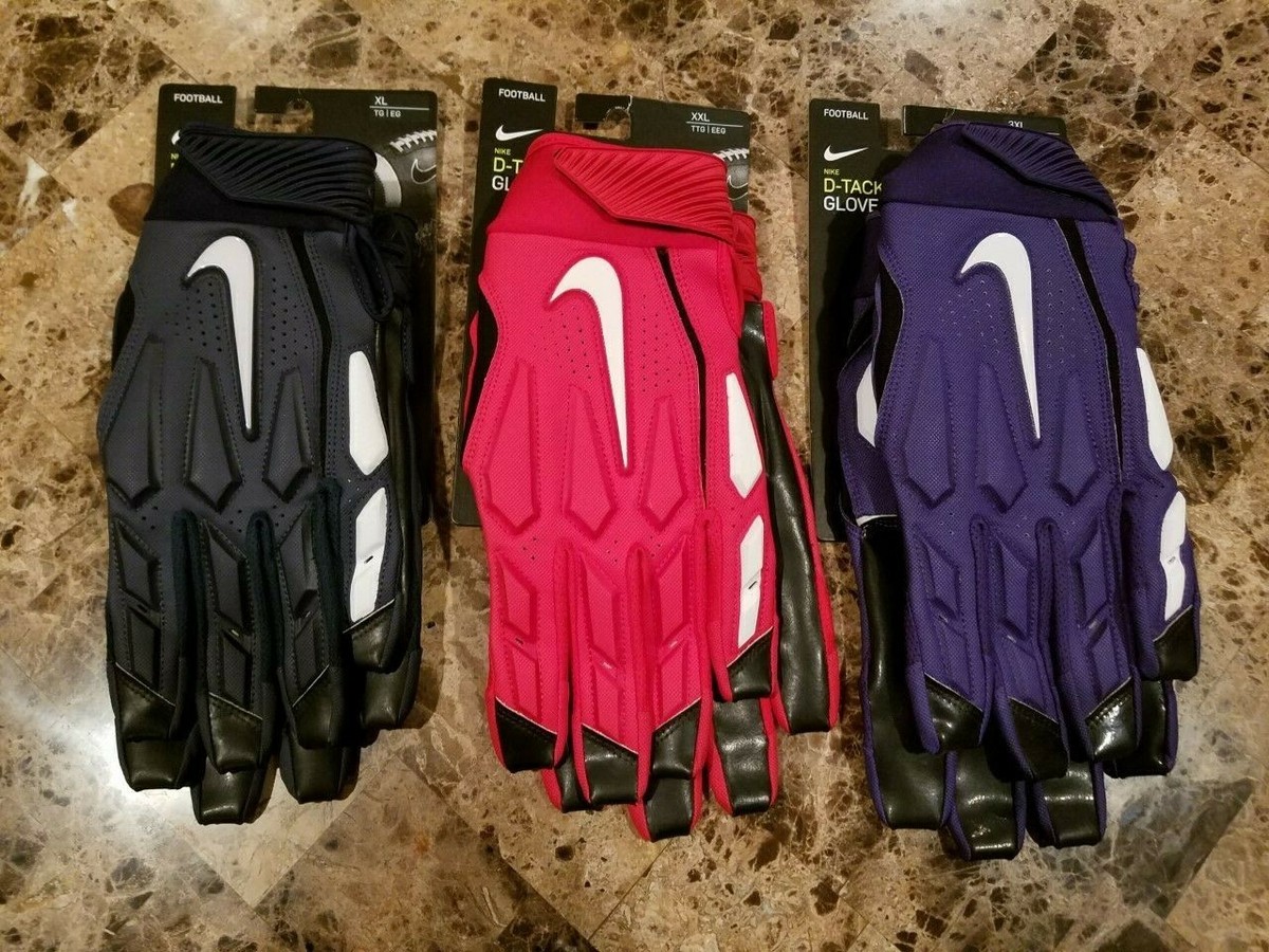 NIKE D-TACK 6.0 DEMOLITION ADULT LINEMAN PADDED FOOTBALL GLOVES