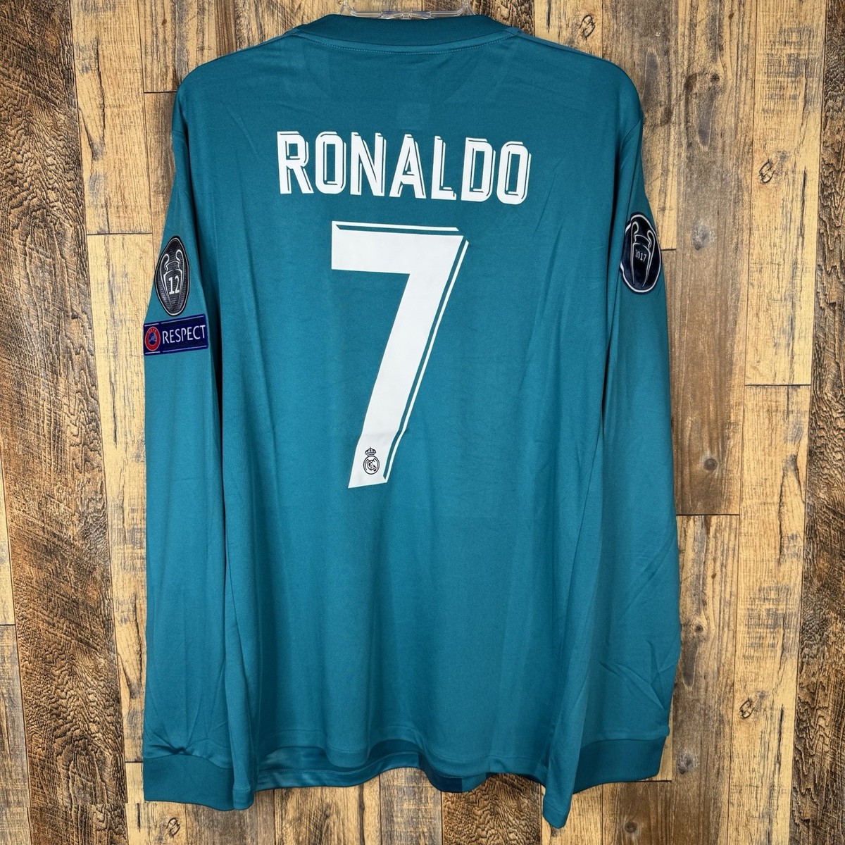 Real Madrid 2017-18 Third Long Sleeve Soccer Jersey Ronaldo #7