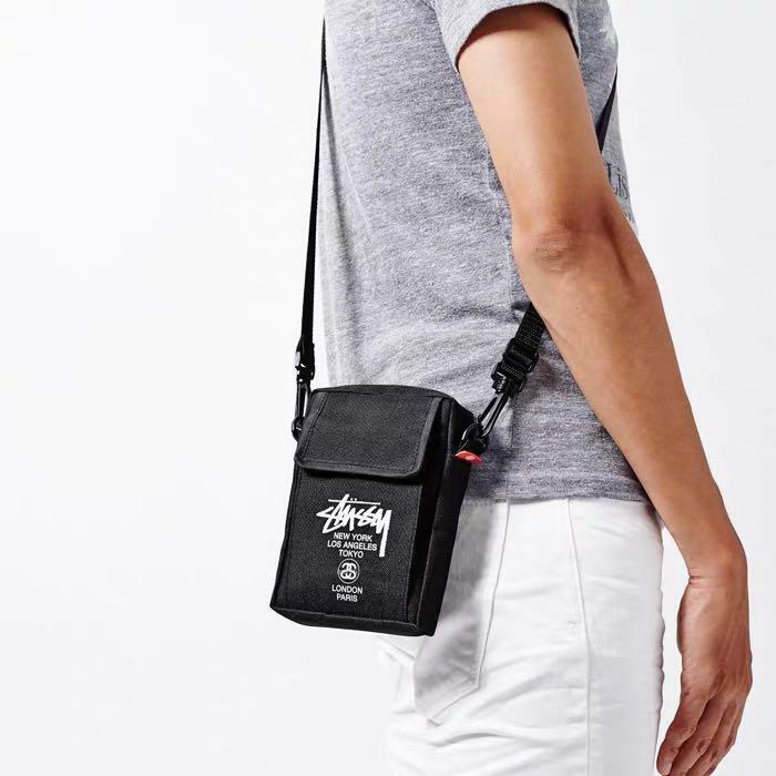 STUSSY Mini Shoulder Bag Novelty TOKYO LONDON PARIS Pochette Pouch