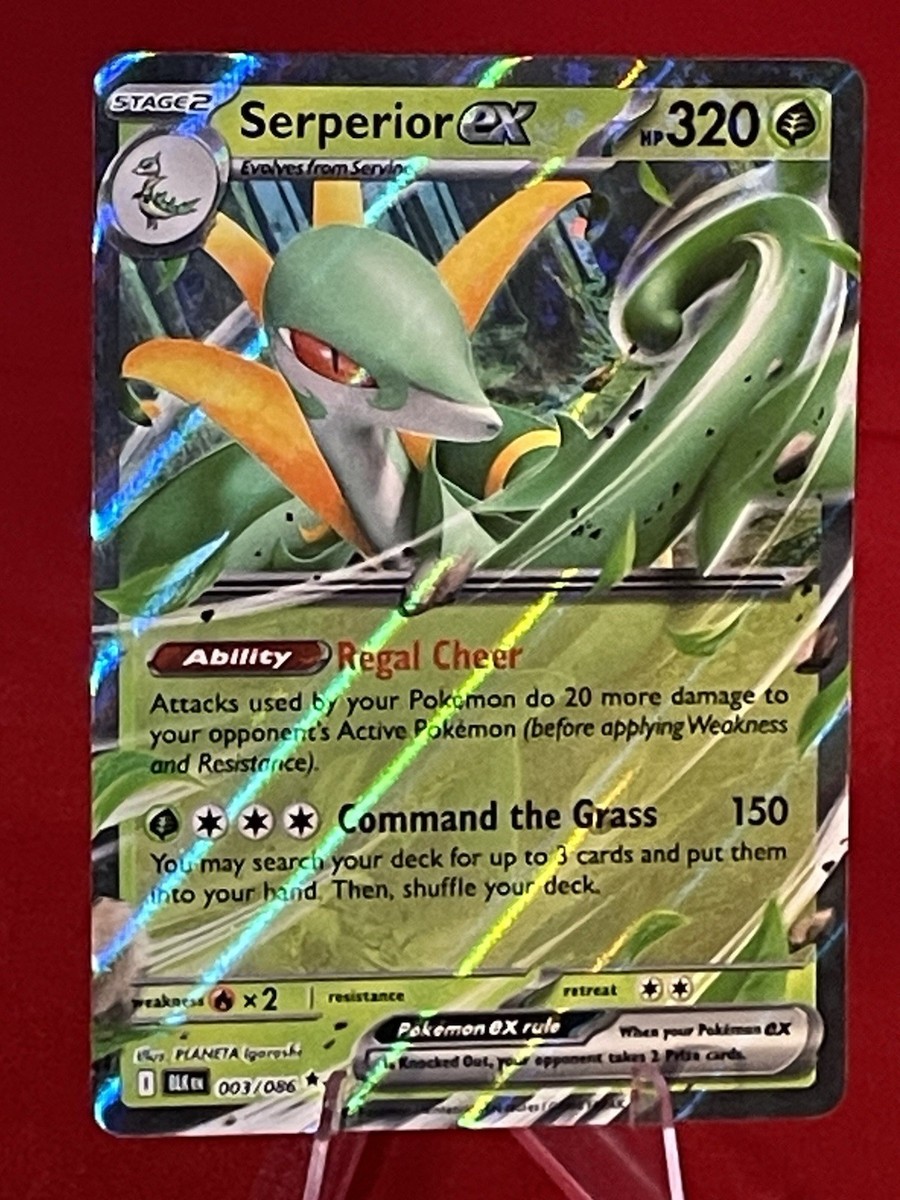 Pokemon TCG Black Bolt English Serperior Ex 003/086 Double Black