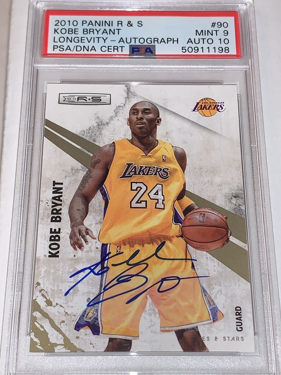 2010-11 Rookies & Stars Kobe Bryant On card Auto Jersey# PSA 9/10