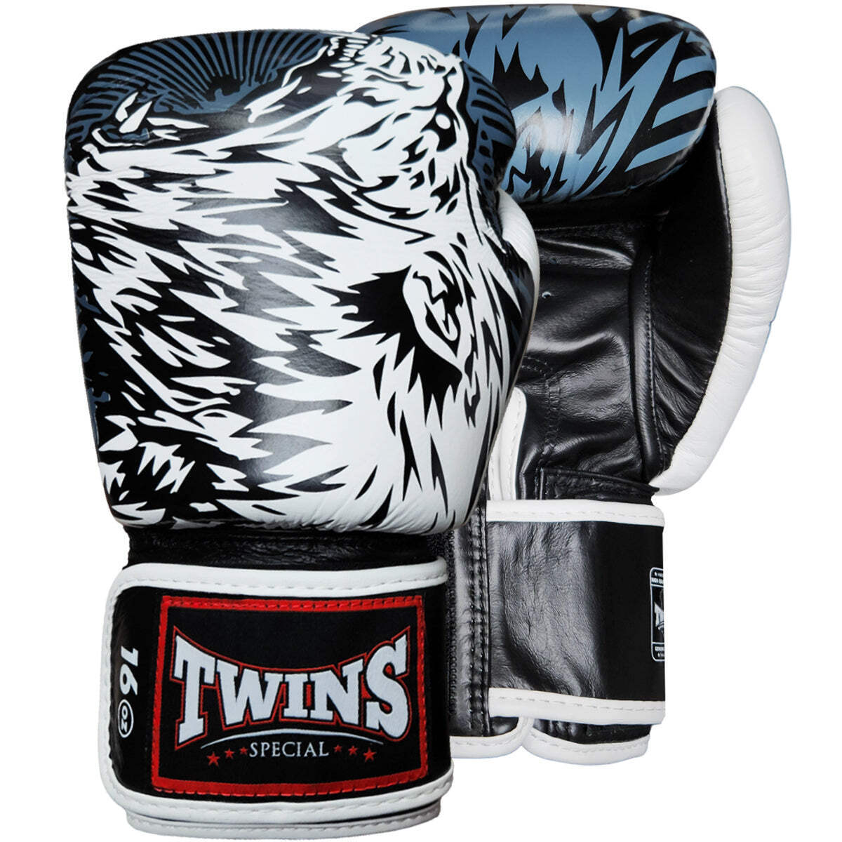 Boxing Gloves Twins Special FBGV-50 Wolf White Fancy Muay Thai