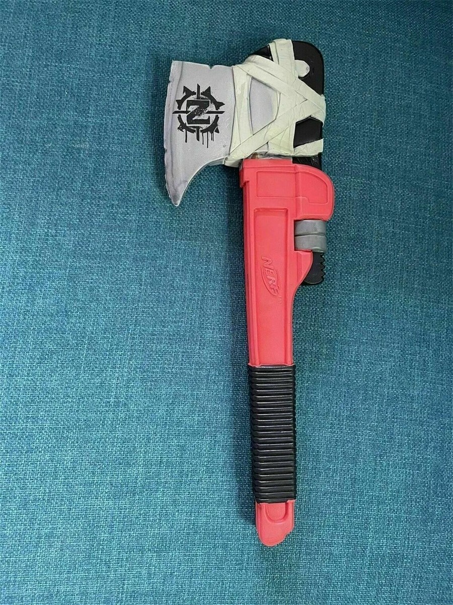 NERF Rare Foam Zombie Strike Wrench Axe/ Zombie Machete Toy Weapon