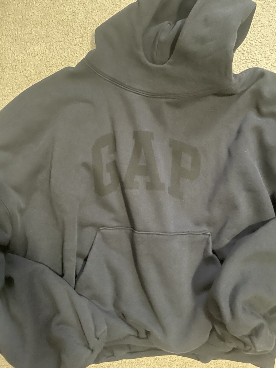 New Small Yeezy Gap Balenciaga Dove Hoodie Washed black( LAA
