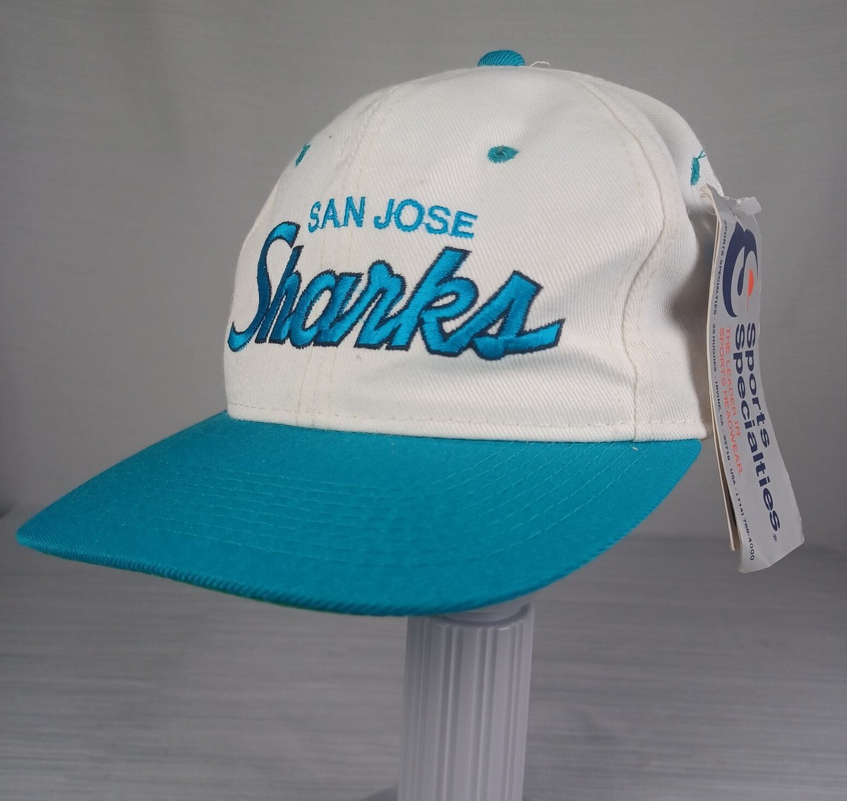 NWT Vintage 90s Sports Specialties San Jose Sharks Script Hat Cap