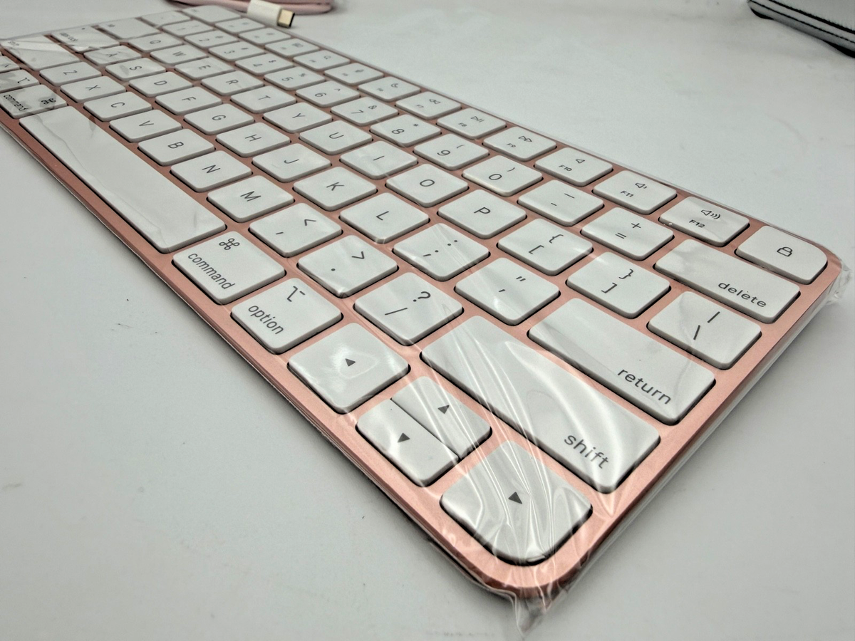 NEW Genuine Apple magic keyboard for Macs Pink A2450 w/ Cable | eBay