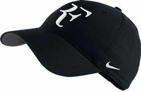 New Nike RF Roger Federer Hat Cap Black/ Tennis Dri Fit 371202-010
