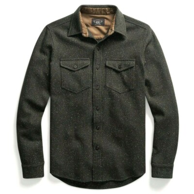 POLO RALPH LAUREN DOUBLE RL RRL DARK OLIVE UTILITY BROKEN TWILL