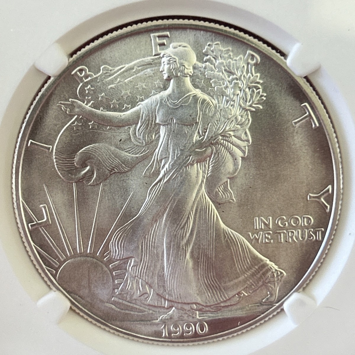 🇺🇸1990 Silver Eagle-Early Production-NGC MS69-Struck In 89'🦅 | eBay