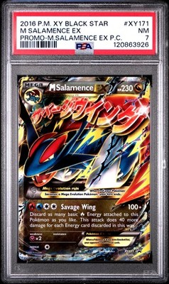 2016 POKEMON BLACK STAR PROMO M SALAMENCE EX #XY171 HOLO PSA 7 NM