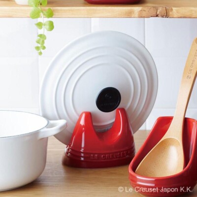 Le Creuset Lid Stand White Stoneware from Japan New | eBay