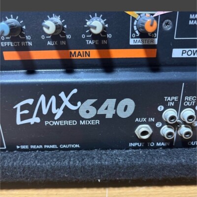Yamaha EMX640 6 Channel Powered Mixer Dual Amp Operation Free