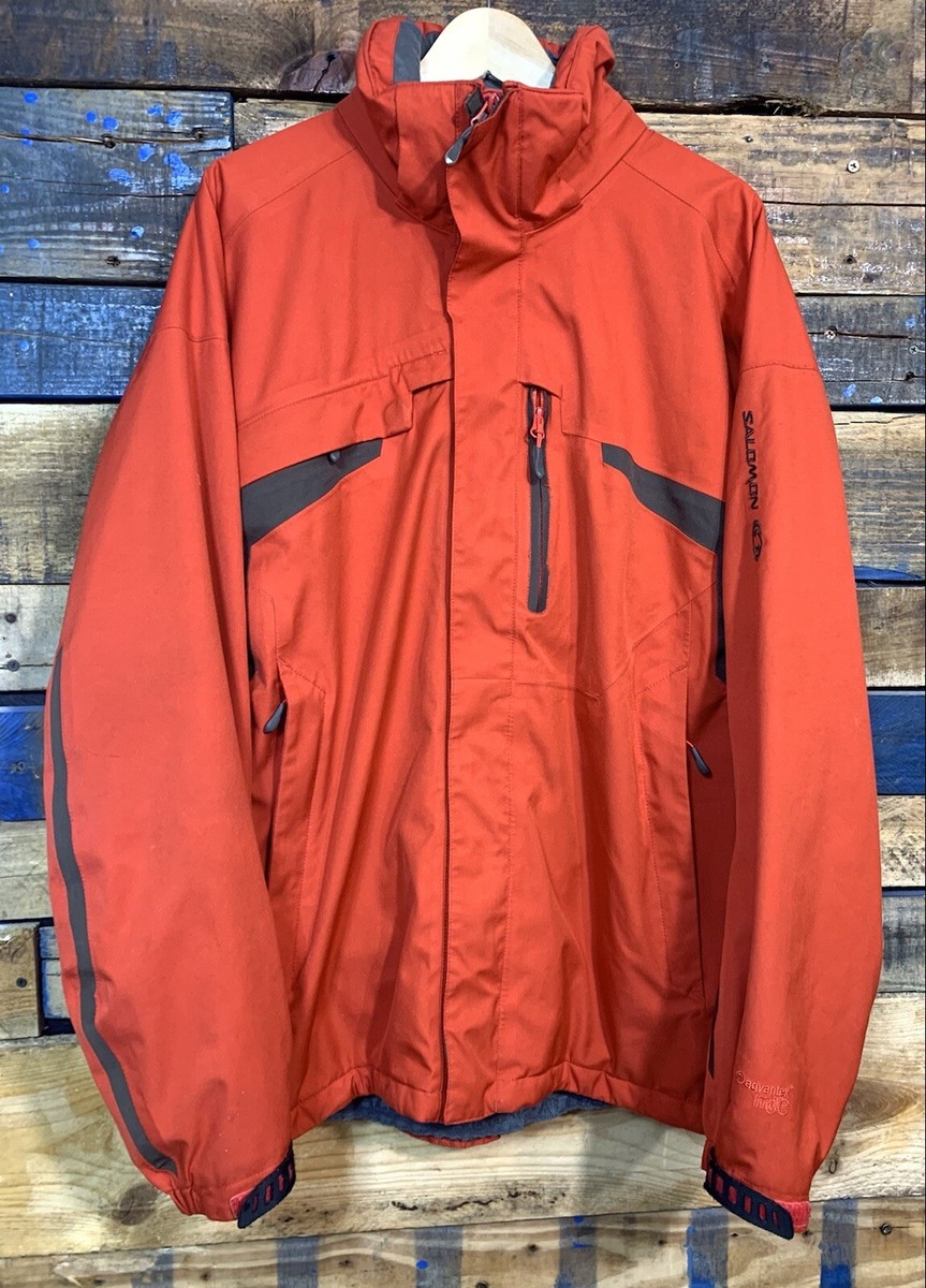 Salomon Advantex Move Ski Snow Jacket Orange Gray Men's Size XL No