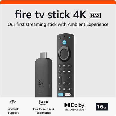 New Amazon Fire TV Stick 4K Max (newest model) 2nd Gen, Alexa